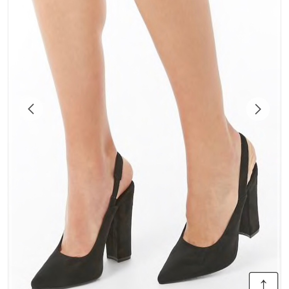 Faux suede heels